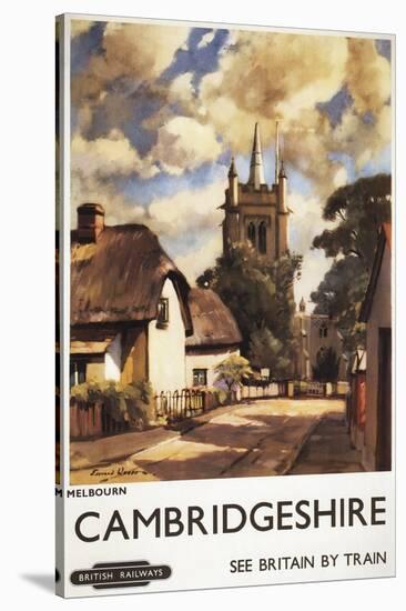 Cambridgeshire, England - Scenic Country View British Railways Poster-Lantern Press-Stretched Canvas
