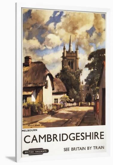 Cambridgeshire, England - Scenic Country View British Railways Poster-Lantern Press-Framed Art Print