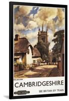 Cambridgeshire, England - Scenic Country View British Railways Poster-Lantern Press-Framed Art Print