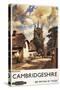 Cambridgeshire, England - Scenic Country View British Railways Poster-Lantern Press-Stretched Canvas