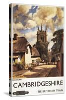 Cambridgeshire, England - Scenic Country View British Railways Poster-Lantern Press-Stretched Canvas