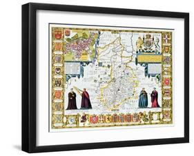 Cambridgeshire-John Speed-Framed Giclee Print
