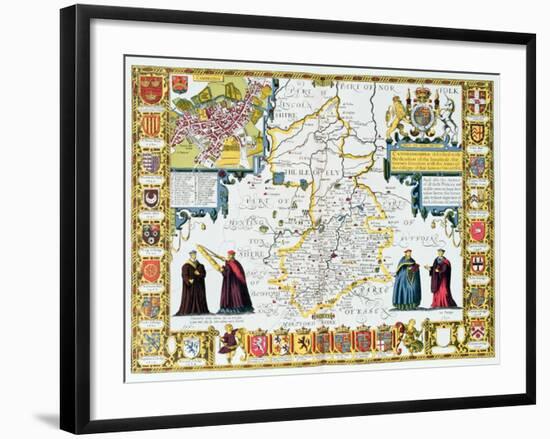 Cambridgeshire-John Speed-Framed Giclee Print