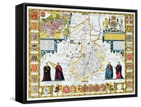 Cambridgeshire-John Speed-Framed Stretched Canvas