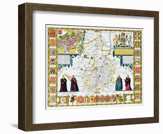 Cambridgeshire-John Speed-Framed Giclee Print