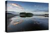 Camburi Beach and a Small Island Reflected in a River Entering the Ocean-Alex Saberi-Stretched Canvas