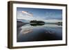 Camburi Beach and a Small Island Reflected in a River Entering the Ocean-Alex Saberi-Framed Photographic Print