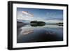 Camburi Beach and a Small Island Reflected in a River Entering the Ocean-Alex Saberi-Framed Photographic Print