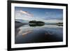 Camburi Beach and a Small Island Reflected in a River Entering the Ocean-Alex Saberi-Framed Photographic Print