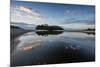 Camburi Beach and a Small Island Reflected in a River Entering the Ocean-Alex Saberi-Mounted Photographic Print