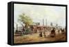 Camden and Amboy Railroad-Edward Lamson Henry-Framed Stretched Canvas