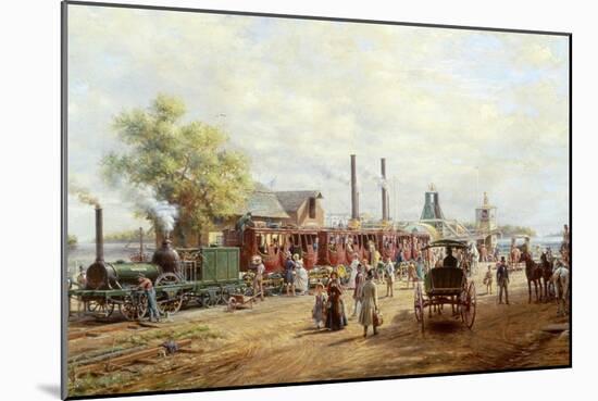 Camden and Amboy Railroad-Edward Lamson Henry-Mounted Giclee Print