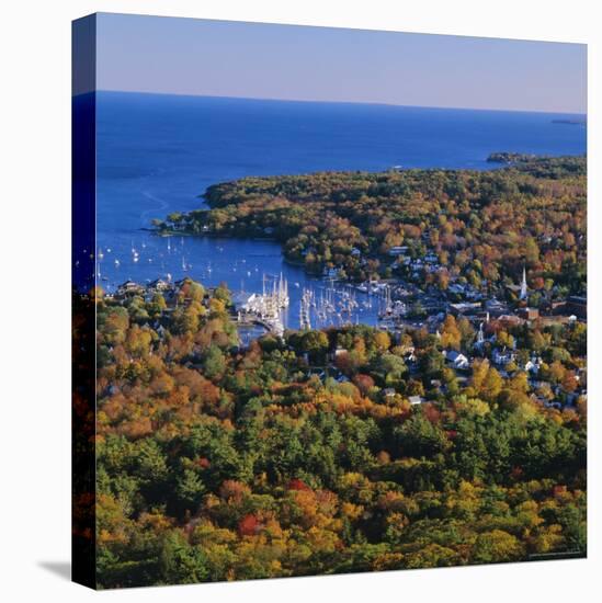 Camden Harbour, Camden Hills State Park, Maine, New England, USA-Roy Rainford-Stretched Canvas