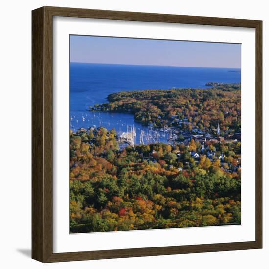 Camden Harbour, Camden Hills State Park, Maine, New England, USA-Roy Rainford-Framed Photographic Print