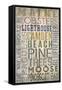 Camden, Maine - Barnwood Typography-Lantern Press-Framed Stretched Canvas