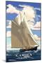 Camden, Maine - Bluenose II - Lantern Press Artwork-Lantern Press-Mounted Art Print