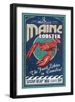 Camden, Maine - Lobster-Lantern Press-Framed Art Print