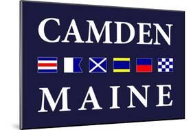 Camden, Maine - Nautical Flags-Lantern Press-Mounted Art Print
