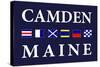 Camden, Maine - Nautical Flags-Lantern Press-Stretched Canvas