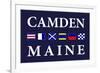 Camden, Maine - Nautical Flags-Lantern Press-Framed Premium Giclee Print
