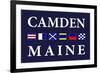 Camden, Maine - Nautical Flags-Lantern Press-Framed Premium Giclee Print