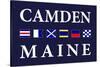 Camden, Maine - Nautical Flags-Lantern Press-Stretched Canvas