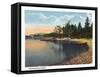 Camden, Maine, View of Sherman's Point-Lantern Press-Framed Stretched Canvas