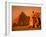 Camel and Driver Resting near the Great Pyramids, Egypt-Alexander Nesbitt-Framed Premium Photographic Print