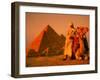 Camel and Driver Resting near the Great Pyramids, Egypt-Alexander Nesbitt-Framed Photographic Print