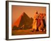 Camel and Driver Resting near the Great Pyramids, Egypt-Alexander Nesbitt-Framed Photographic Print