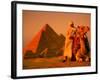 Camel and Driver Resting near the Great Pyramids, Egypt-Alexander Nesbitt-Framed Photographic Print