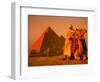 Camel and Driver Resting near the Great Pyramids, Egypt-Alexander Nesbitt-Framed Photographic Print