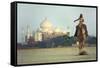 Camel And Taj Mahal-Charles Bowman-Framed Stretched Canvas