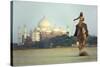 Camel And Taj Mahal-Charles Bowman-Stretched Canvas