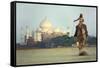 Camel And Taj Mahal-Charles Bowman-Framed Stretched Canvas