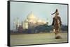 Camel And Taj Mahal-Charles Bowman-Framed Stretched Canvas