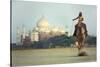 Camel And Taj Mahal-Charles Bowman-Stretched Canvas