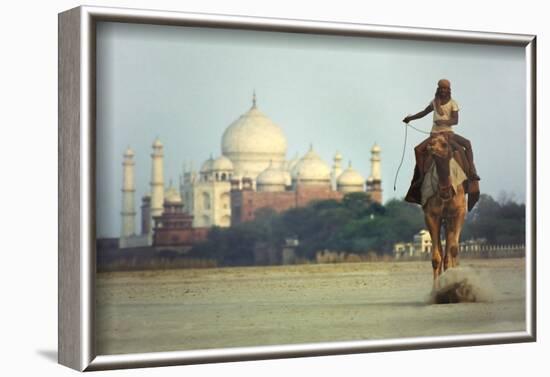 Camel And Taj Mahal-Charles Bowman-Framed Photographic Print