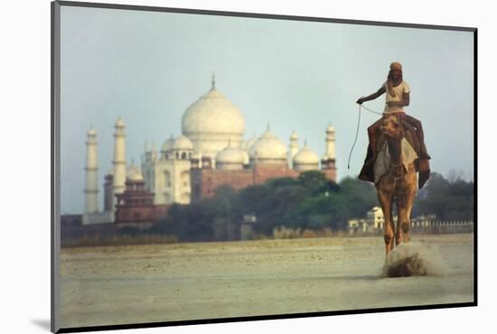 Camel And Taj Mahal-Charles Bowman-Mounted Photographic Print