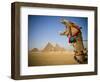 Camel at the Pyramids, Giza, Cairo, Egypt-Doug Pearson-Framed Photographic Print