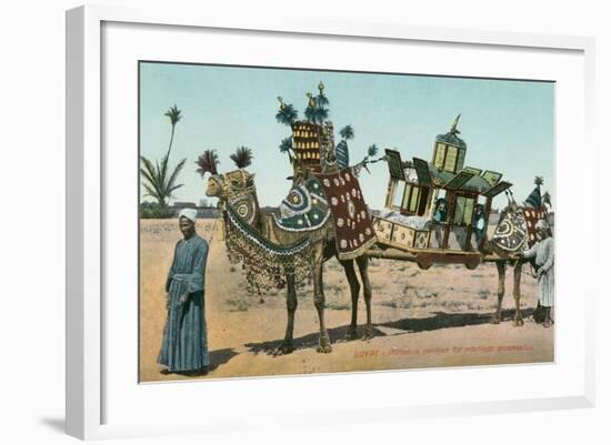 Camel-Borne Wedding Litter-null-Framed Art Print