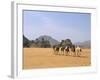 Camel Caravan, Akakus, Sahara Desert, Fezzan, Libya, North Africa, Africa-Sergio Pitamitz-Framed Photographic Print