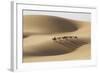 Camel caravan, Badain Jaran Desert, Inner Mongolia, China.-Ellen Anon-Framed Photographic Print