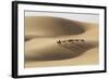 Camel caravan, Badain Jaran Desert, Inner Mongolia, China.-Ellen Anon-Framed Photographic Print