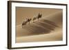 Camel caravan, Badain Jaran Desert, Inner Mongolia, China.-Ellen Anon-Framed Photographic Print