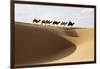 Camel caravan, Badain Jaran Desert, Inner Mongolia, China.-Ellen Anon-Framed Photographic Print