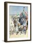 Camel Caravan Crossing Sahara Desert Tuat Algeria (March 1903)-null-Framed Giclee Print