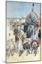 Camel Caravan Crossing Sahara Desert Tuat Algeria (March 1903)-null-Mounted Giclee Print