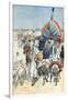 Camel Caravan Crossing Sahara Desert Tuat Algeria (March 1903)-null-Framed Giclee Print