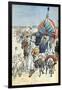 Camel Caravan Crossing Sahara Desert Tuat Algeria (March 1903)-null-Framed Giclee Print